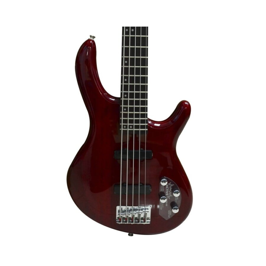 action bass plus 5 cuerdas rojo trans - 2