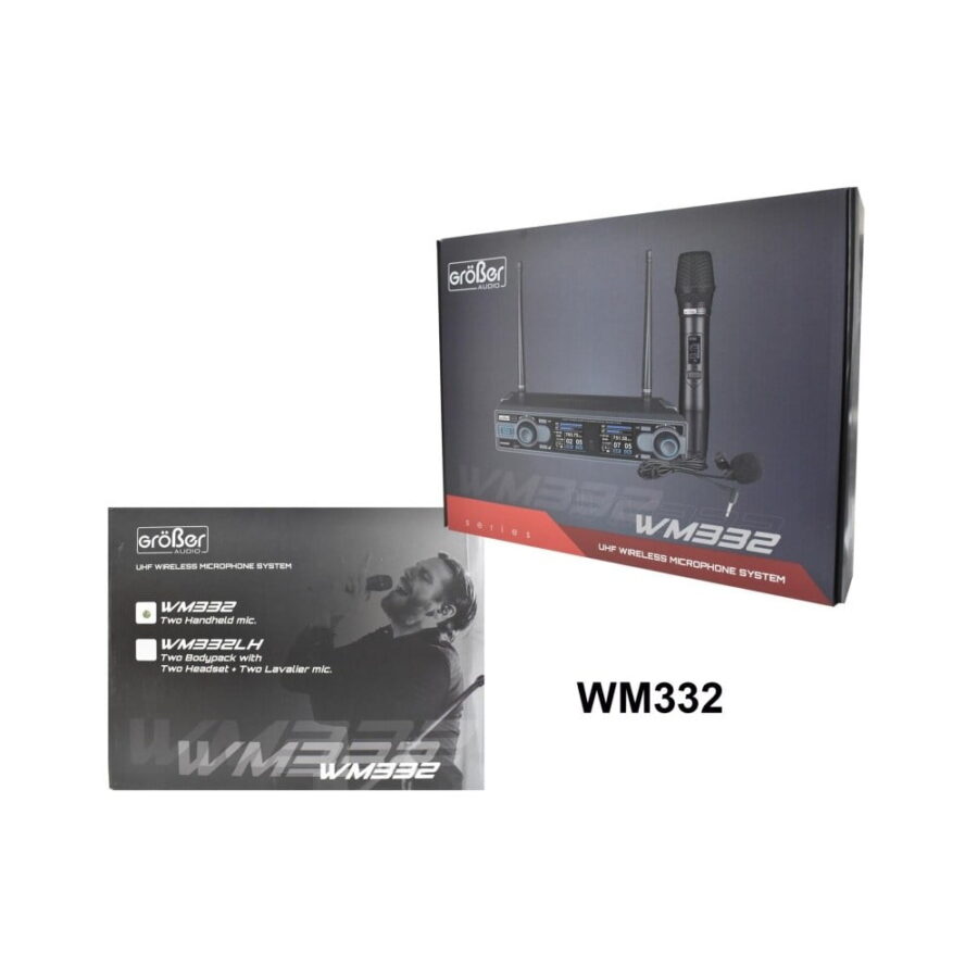 mic inalambrico grober multifrecuencia wm332 - 2