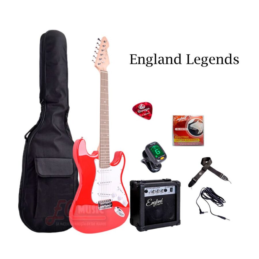 Kit-Guitarra-Electrica-England-Legends---Rojo