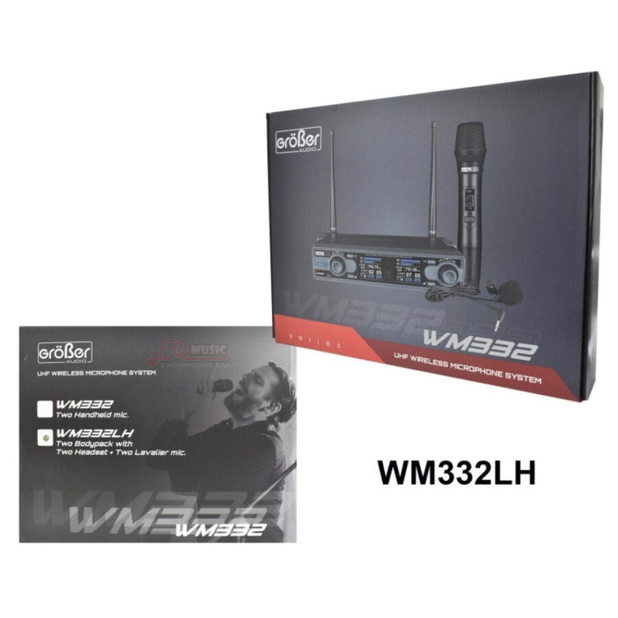 mic inalambrico grober multifrecuencia wm332lh - 2