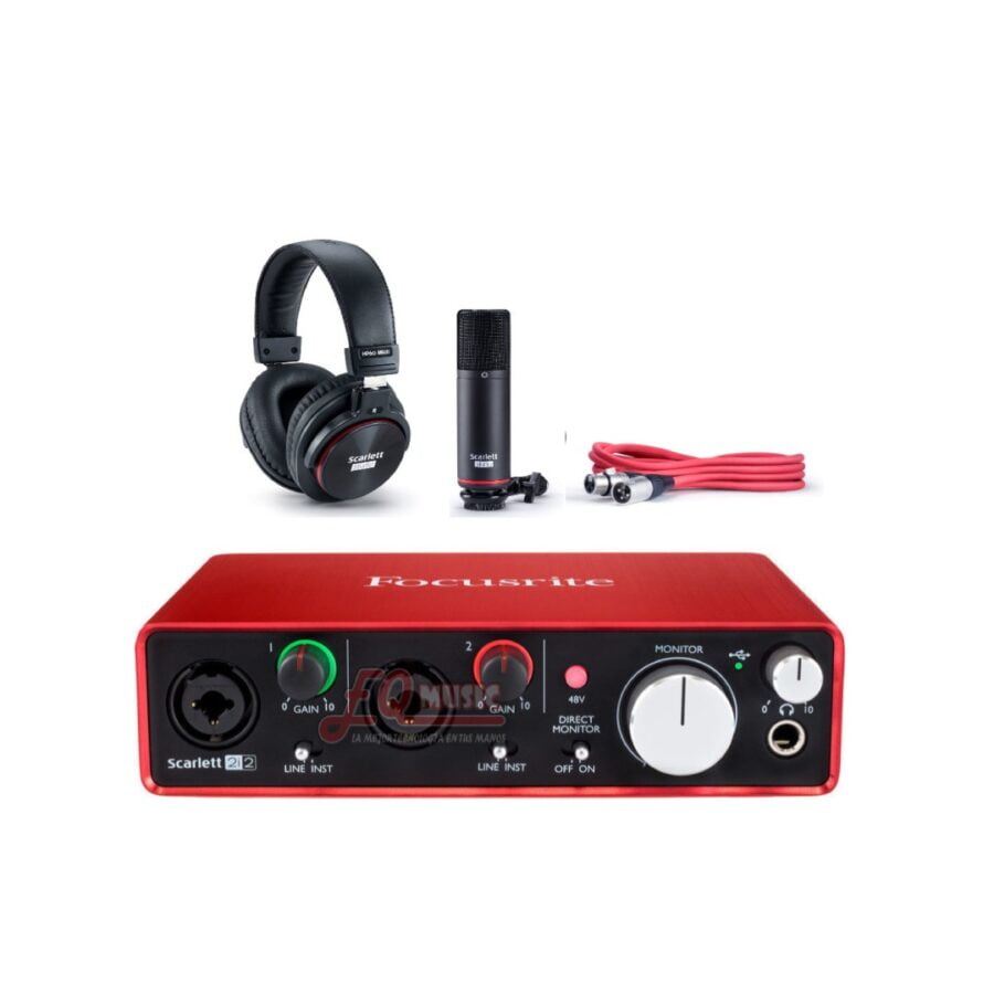 Kit De Estudio Focusrite Scarlett 2i2 3th Generation